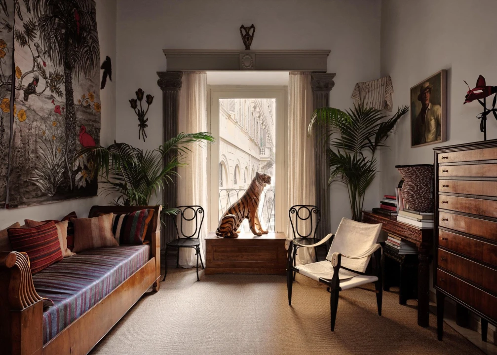 Inside a Designer’s Theatrical Apartment and Studio in Rome