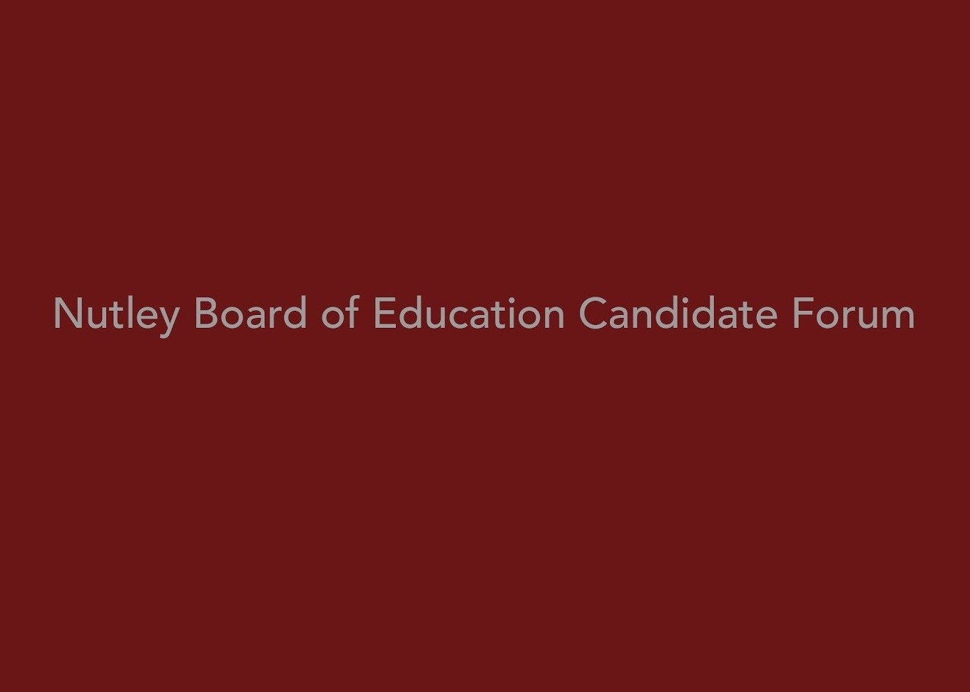 We The Italians Nutley Board of Education Candidate Statement Danny