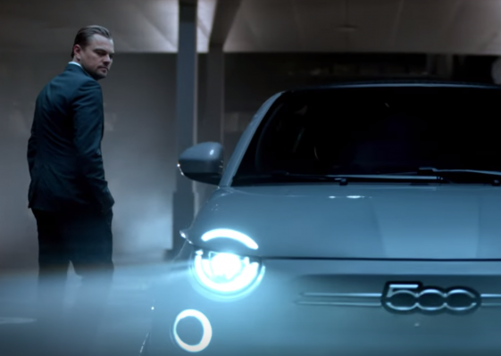 We The Italians Leonardo Di Caprio In The All In Spot Of The Electric Fiat 500