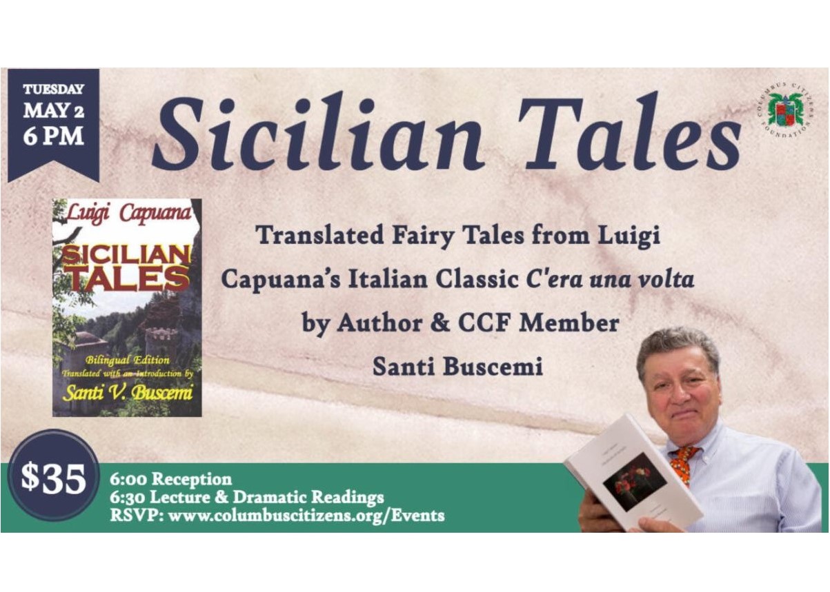 We The Italians Sicilian Tales with Santi Buscemi Tuesday May 2