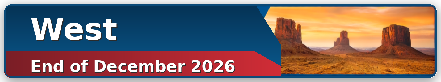 West – End of December 2026